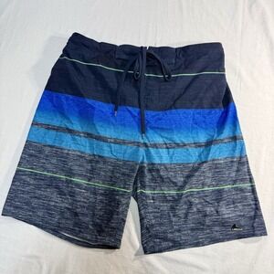 Laguna Board Shorts Mens Large Blue Striped Quick Dry Swim‎ Trunks Inseam 8"